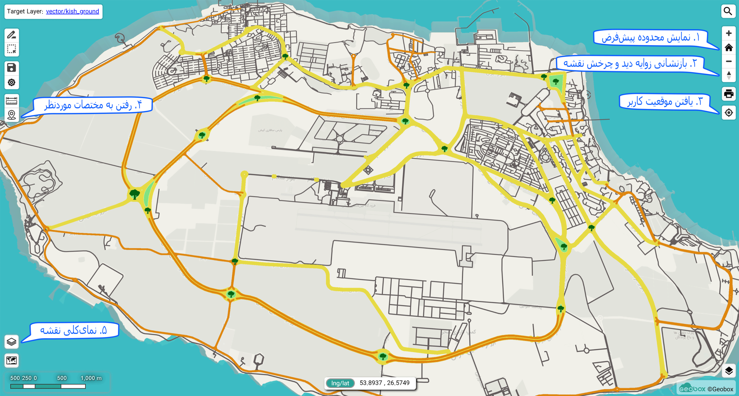 zoom on map