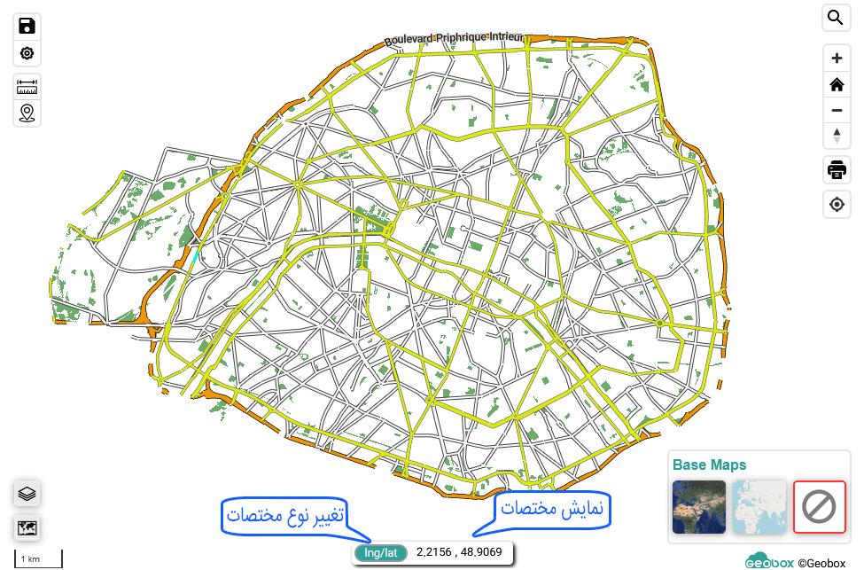 مختصات نقشه