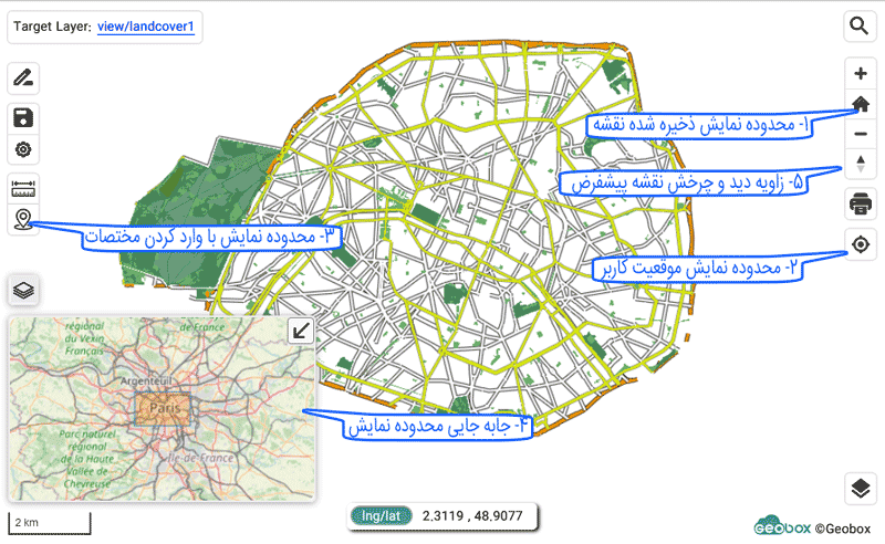 zoom on map