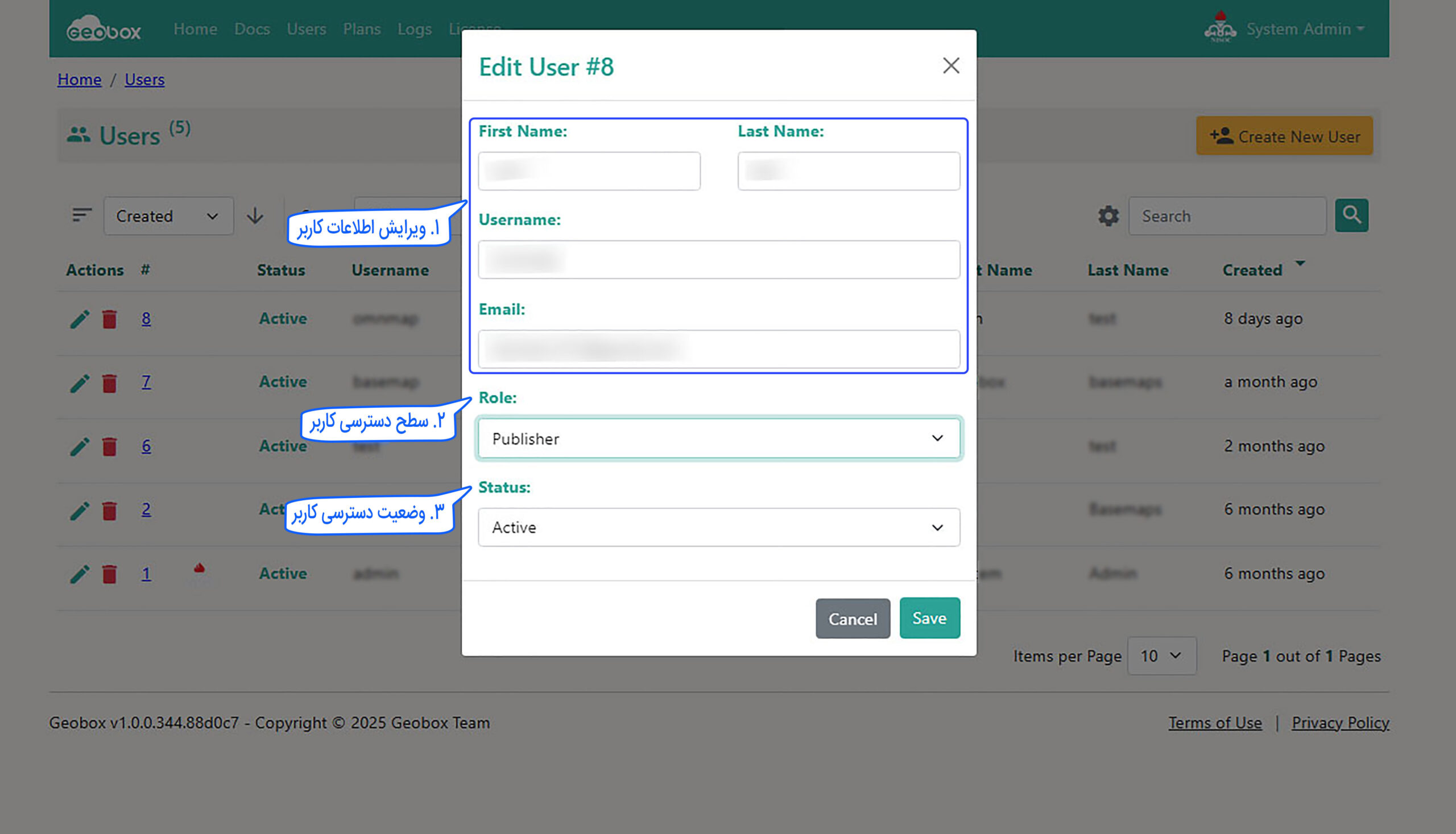 edit users