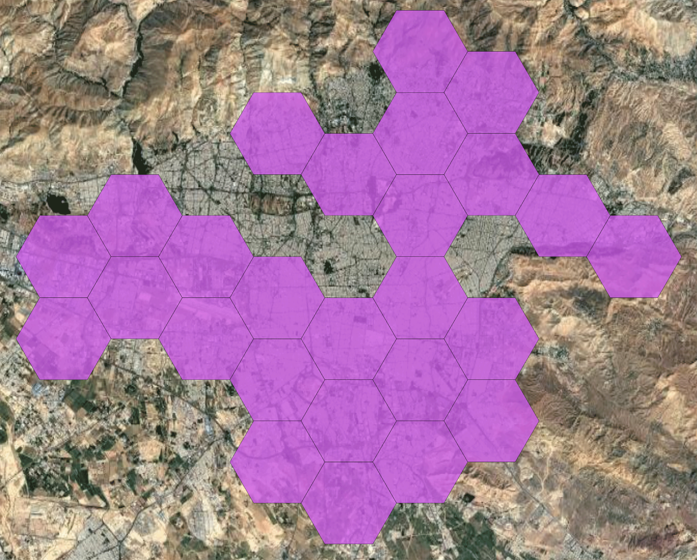 آنالیز با Hexagon Grid