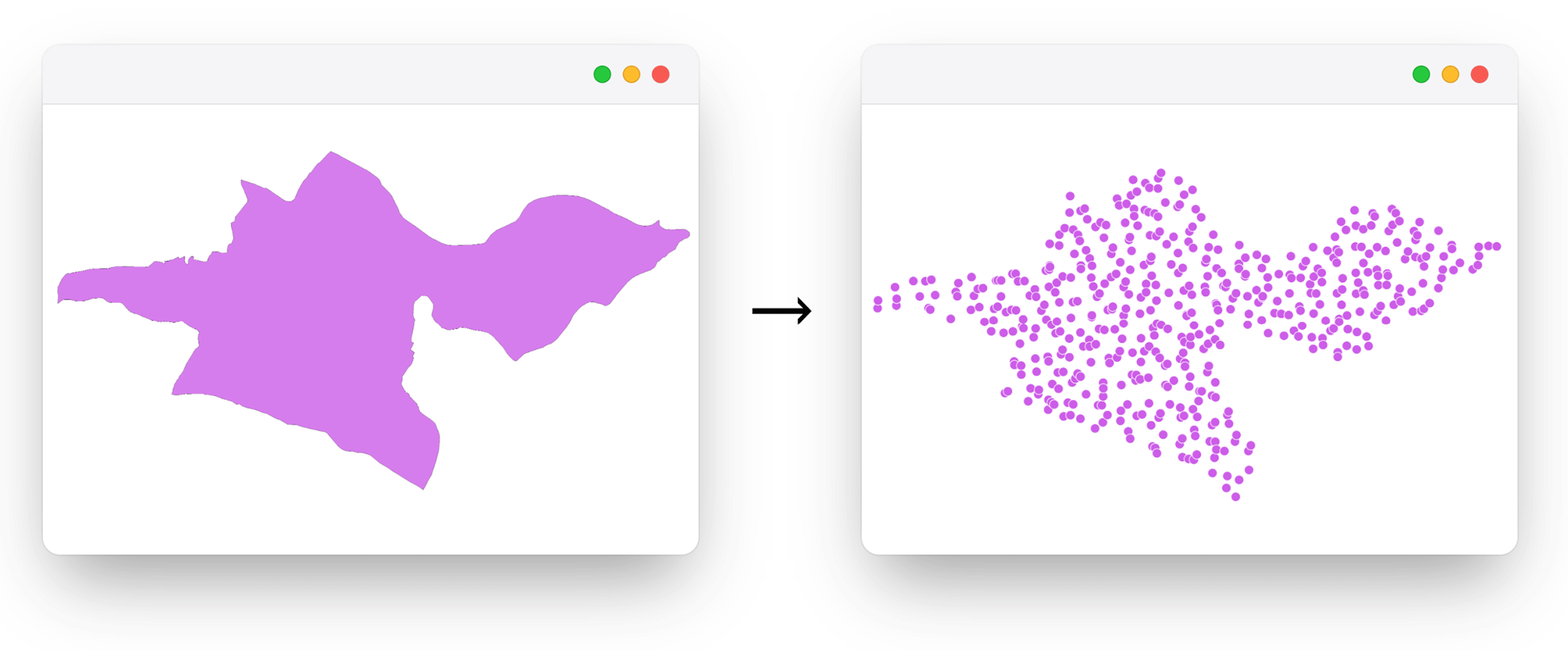 تحلیل برداری Generate Points