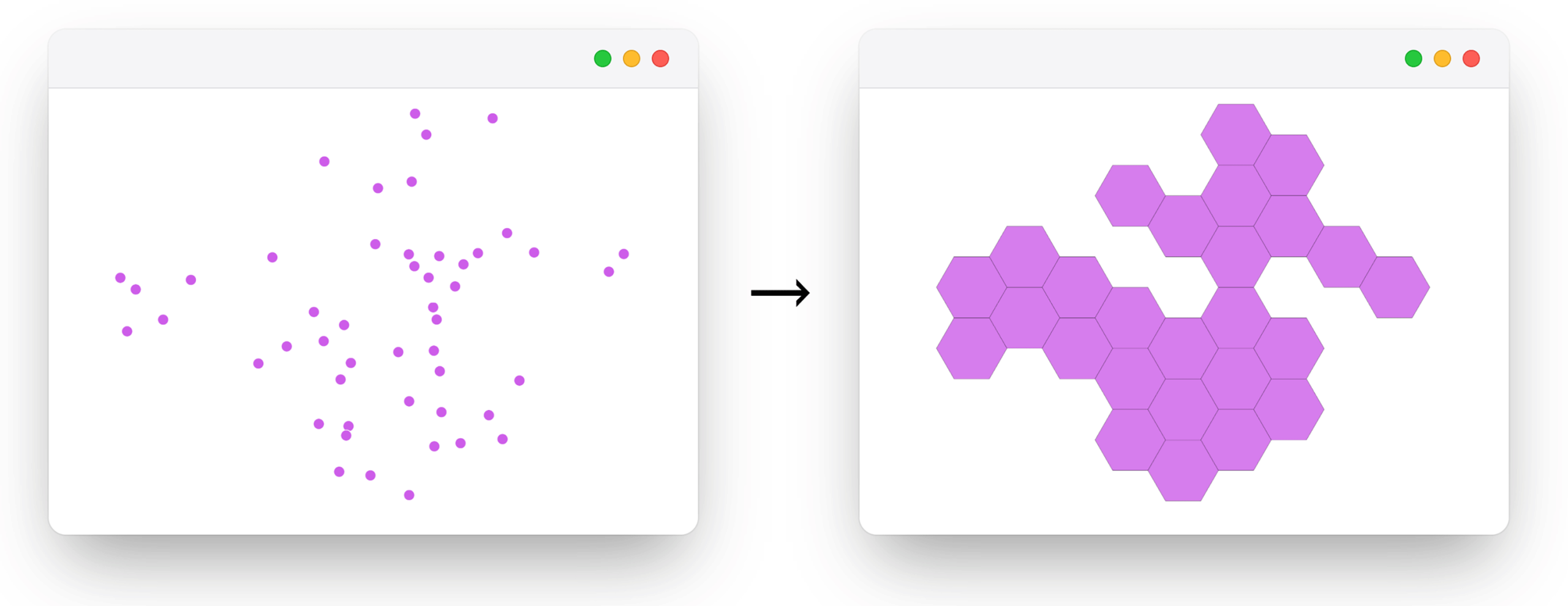 تحلیل برداری Hexagon Grid