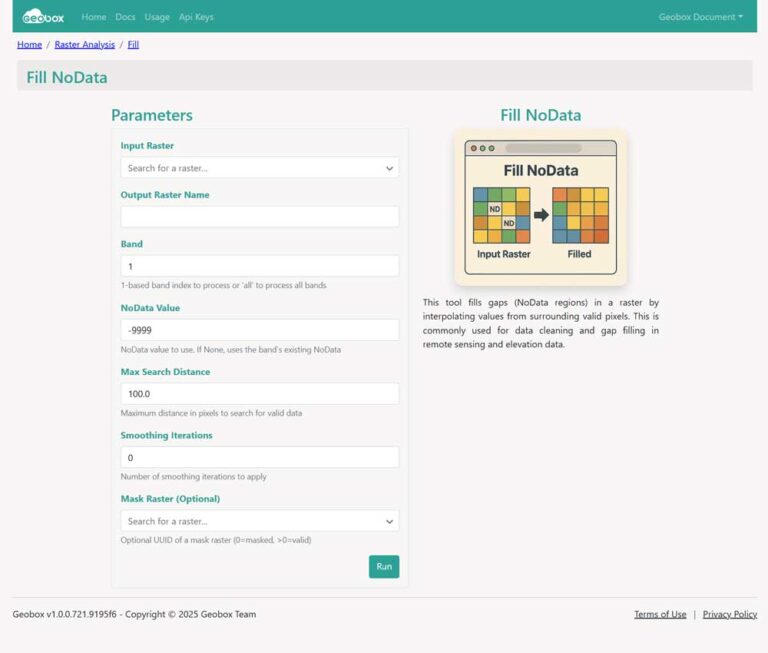 ابزار Fill NoData